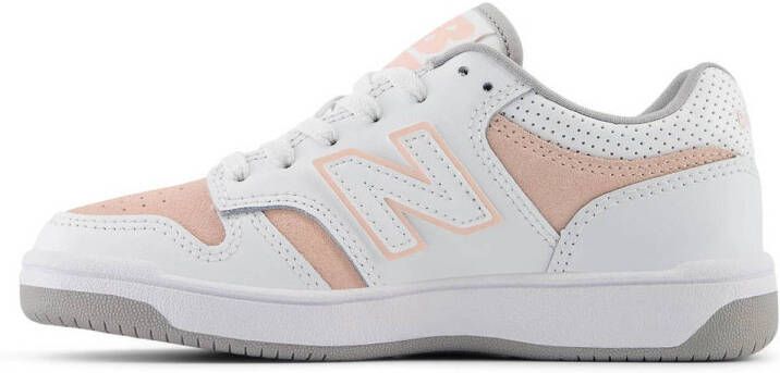 New Balance 480 sneakers wit koraalrood