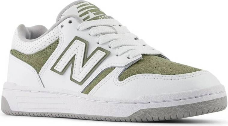 New Balance 480 sneakers wit olijfgroen