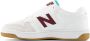 New Balance 480 V1 sneakers wit donkerrood aqua Leer Effen 34.5 - Thumbnail 3