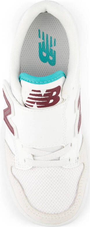 New Balance 480 V1 sneakers wit donkerrood aqua