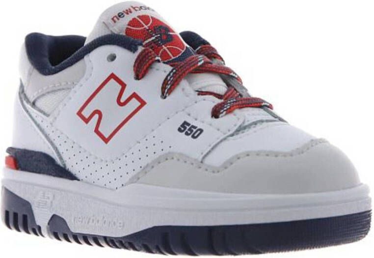 New Balance 550 sneakers wit blauw rood