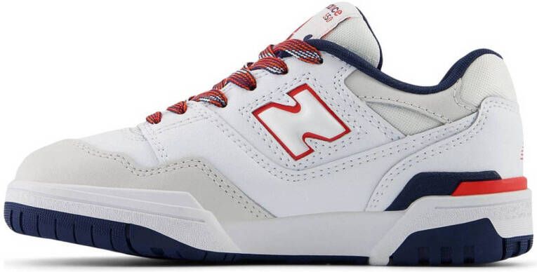 New Balance 550 sneakers wit donkerblauw rood