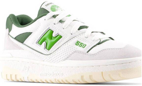 New Balance 550 sneakers wit groen
