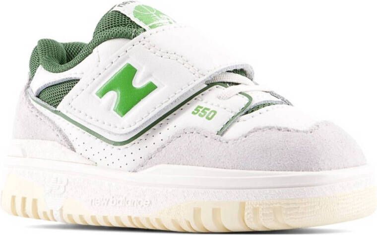 New Balance 550 sneakers wit groen