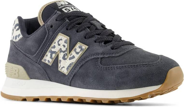 New Balance 574 sneakers antraciet ecur dierenprint