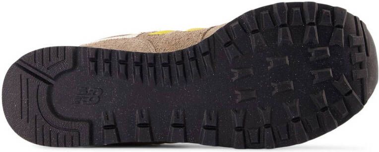 New Balance 574 sneakers bruin geel