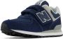 New Balance 574 Peuterschoenen Blauw Leer - Thumbnail 8