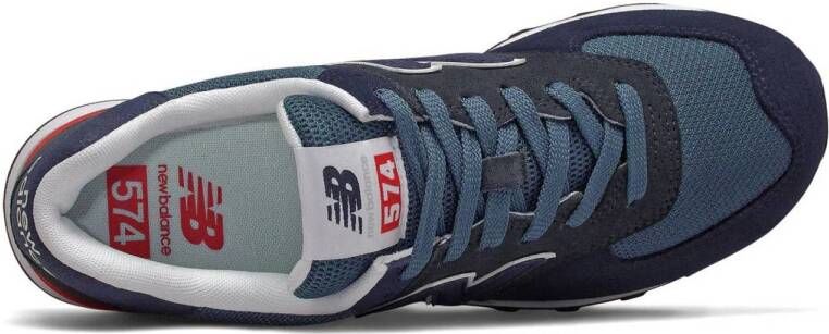 New Balance 574 sneakers donkerblauw blauw rood