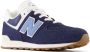 New Balance 574 sneakers donkerblauw wit Jongens Meisjes Suede Meerkleurig 36 - Thumbnail 6