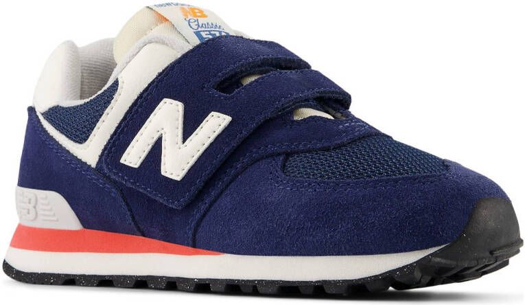 New Balance 574 sneakers donkerblauw wit rood