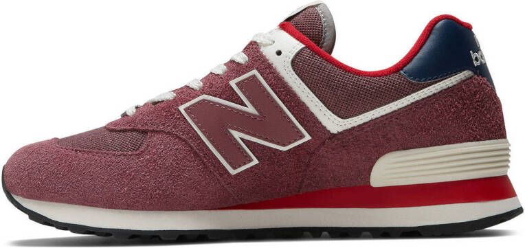 New Balance 574 sneakers donkerrood blauw wit