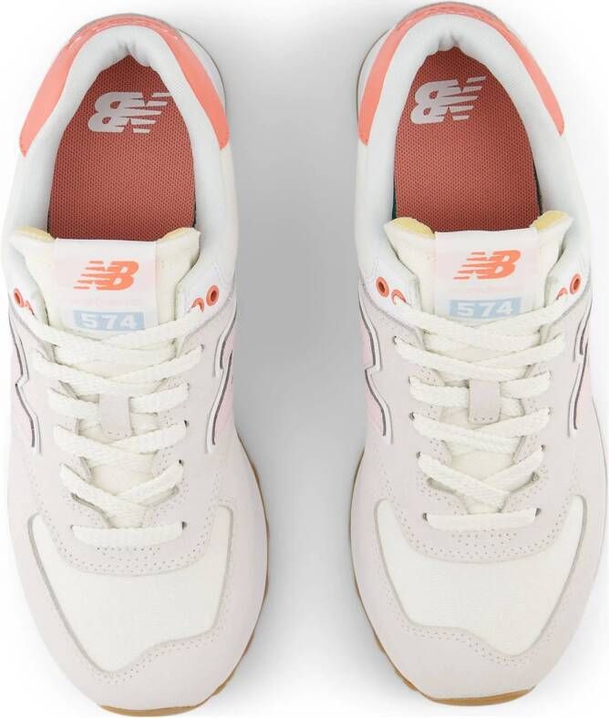 New Balance 574 sneakers ecru roze