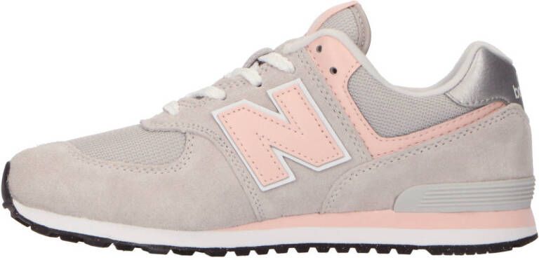 New Balance 574 sneakers lichtgrijs lichtroze