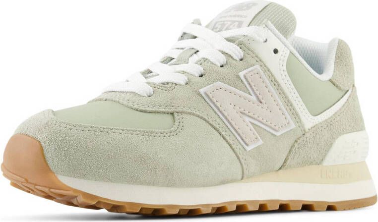 New Balance 574 sneakers lichtgroen ecru wit