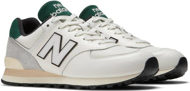 New Balance 574 sneakers wit grijs groen
