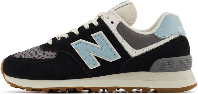 New Balance 574 sneakers zwart grijs lichtblauw