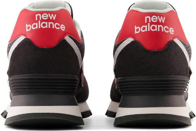 New Balance 574 sneakers zwart rood grijs