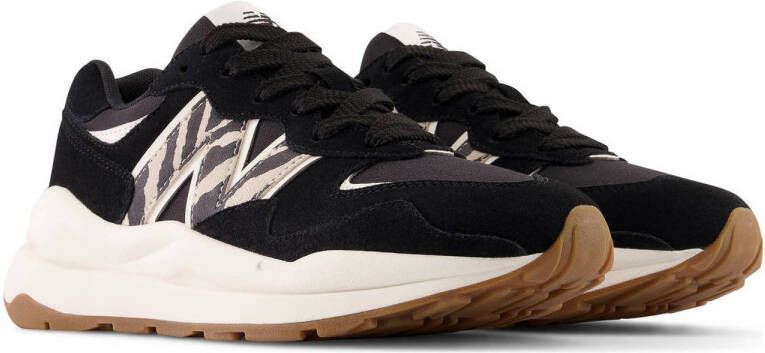 New Balance Zwarte Damessneakers Plat met Veters Black Dames - Foto 8