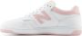 New Balance Witte Roze Basketbal Stijl Sneakers White Dames - Thumbnail 4