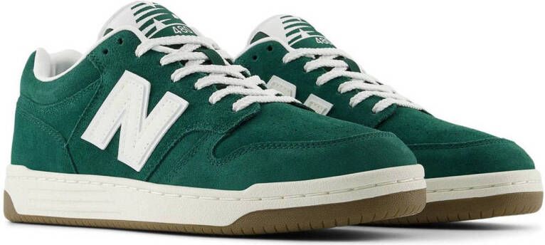 New Balance BB480 sneakers donkergroen ecru wit