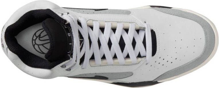Nike Air Flight Light Swoosh sneakers lichtgrijs zwart metallic grijs