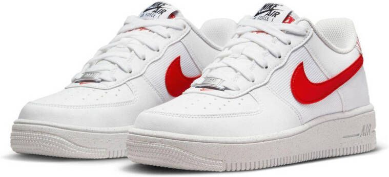 Nike Air Force 1 Crater sneakers wit rood geel