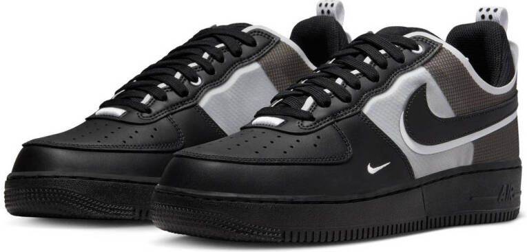 Nike Air Force 1 React sneakers zwart grijs
