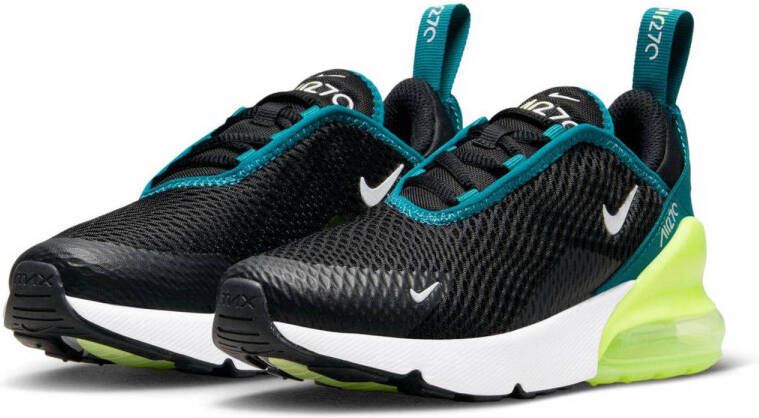 Nike Air Max 270 sneakers zwart limegroen aqua
