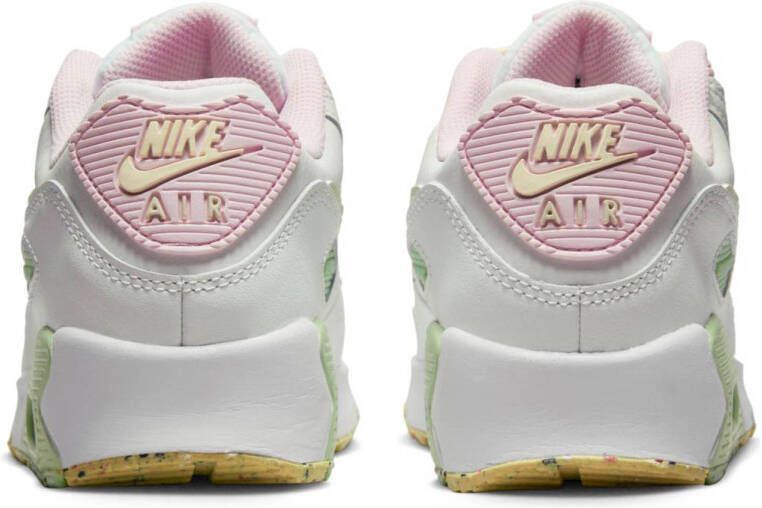 Nike Air Max 90 LTR leren sneakers ecru roze lichtgroen