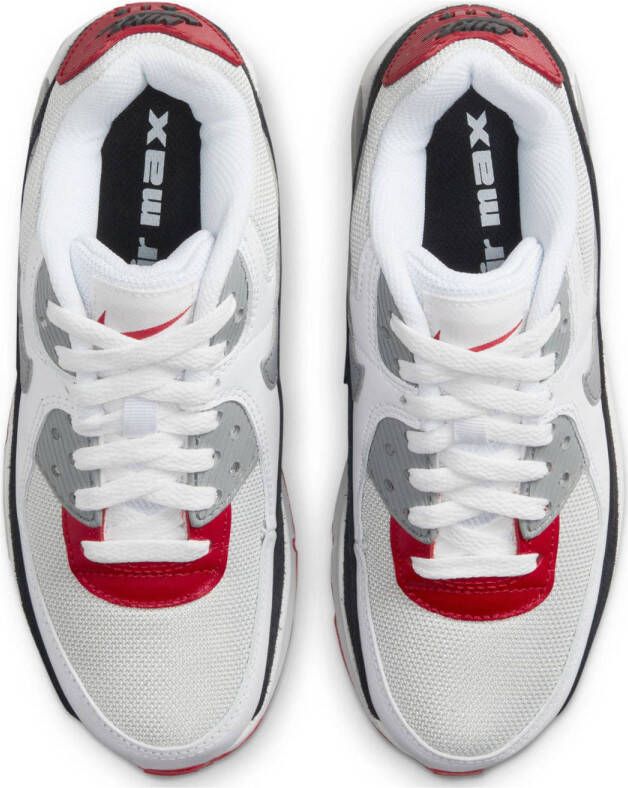 Nike Air Max 90 sneakers lichtgrijs grijs rood