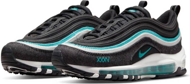 Nike Air Max 97 (GS) sneakers antraciet wit turquoise