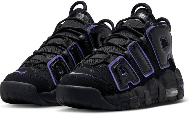 Nike Air More Uptempo sneakers zwart paars