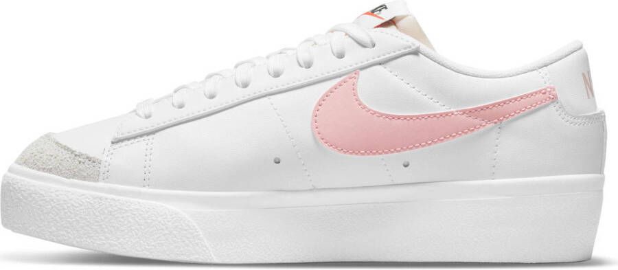 Nike Blazer Low Platform sneakers wit roze