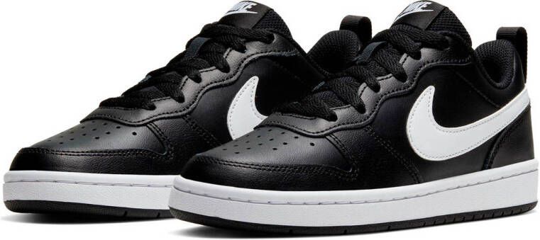Nike Court Borough Low 2 (GS) leren sneakers zwart wit