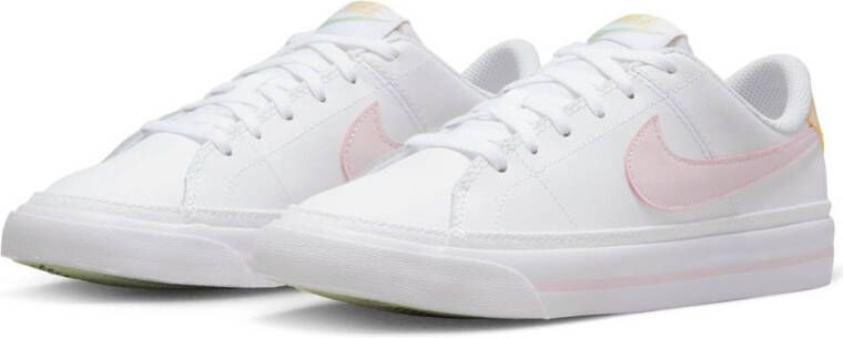 Nike Court Legacy sneakers wit lichtroze geel