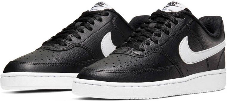 Nike Court Vision Low leren sneakers zwart wit