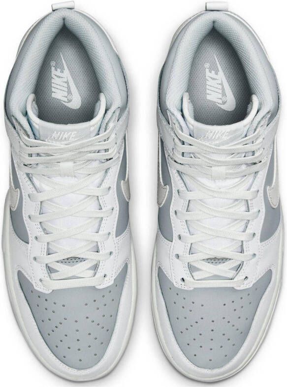 Nike Dunk HI Retro sneakers wit zilvergrijs