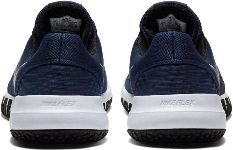 Nike Flex Control 4 fitness schoenen donkerblauw zilver