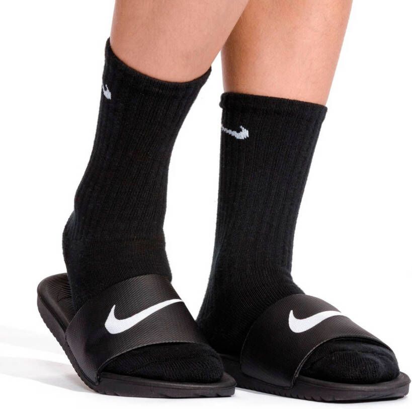 Nike Kawa Slide badslippers zwart wit