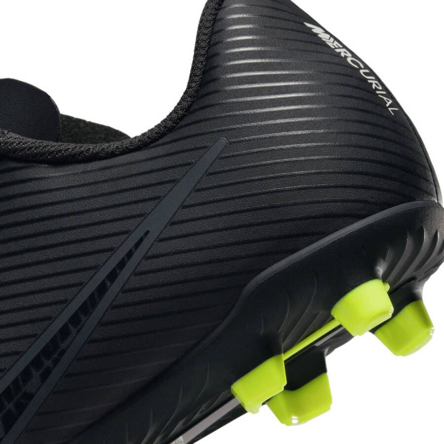 Nike Mercurial Vapor 15 club FG MG Jr. voetbalschoenen zwart grijs geel