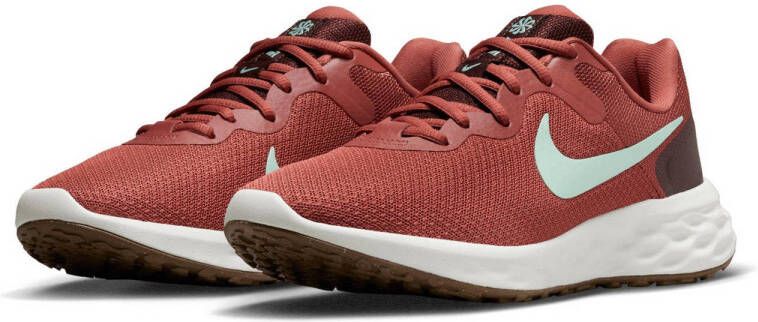 Nike Revolution 6 hardloopschoenen roestbruin mintgroen