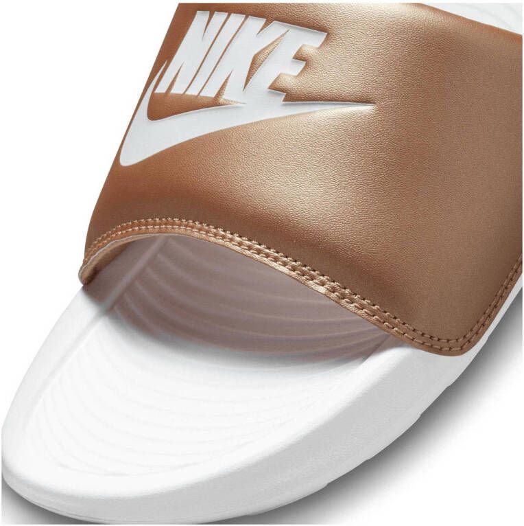 Nike Victori One Slide badslippers brons wit