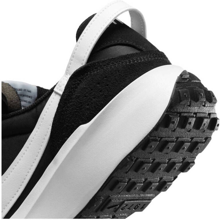 Nike Waffle Debut sneakers zwart wit oranje