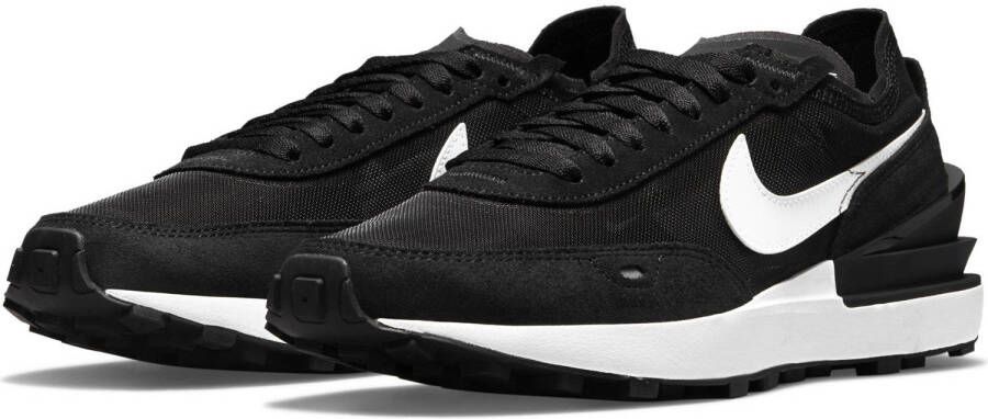 Nike Waffle One sneakers zwart wit oranje