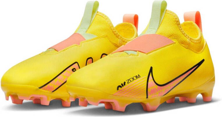 Nike Zoom Mercurial Vapor 15 Academy FG MG Jr. voetbalschoenen geel oranje zwart