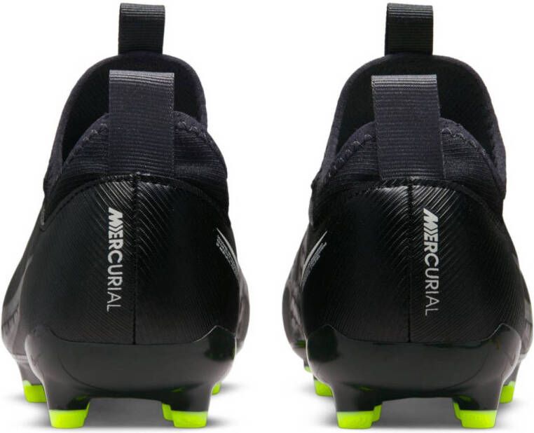 Nike Zoom Mercurial Vapor 15 Academy FG MG Jr. voetbalschoenen zwart grijs geel