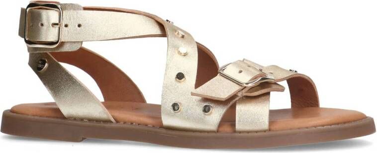 No Stress leren sandalen goud