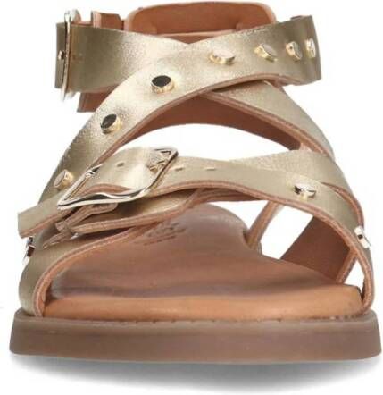 No Stress leren sandalen goud