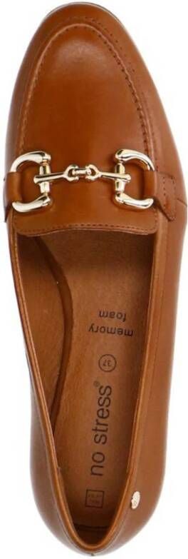 No Stress leren loafers cognac