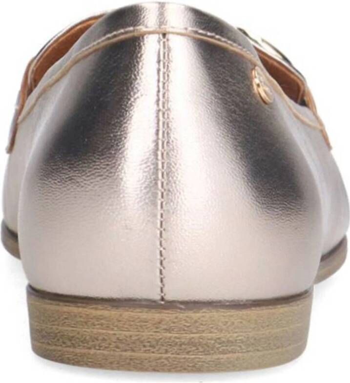 No Stress leren loafers goud